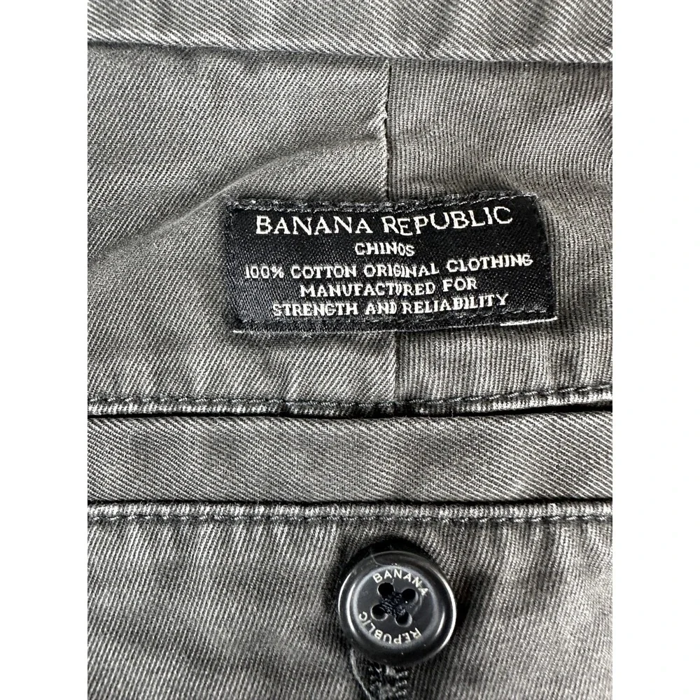 Banana Republic Mens Chino Pants Size 36/34‎ Grey Cotton
